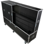 ProX XS-LCD80100WX2 | Dual 80in to 100in Display Case | Adjustable Flight Case with 6 Locking 4in Casters