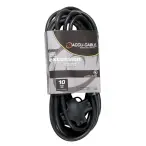 American DJ EC-123-3FER10 | 10' 12-Gauge Black Extension Cord with Triple Edison Outlets