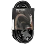 American DJ EC-123-3FER25 | 25' 12-Gauge Black Extension Cord with Triple Edison Outlets