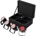 Chauvet DJ Freedom Par Q12 X4 | 4-Light RGBA Kit - 4185 Lux Each | Wireless Battery Uplighting System