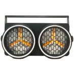 Crisp Vintage Gemini | Dual-Eye 6×20W Warm White COB LED Retro Light with RGB Halo Rings & 101 Built-in Effects