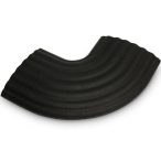 Defender Office DEF-85161 | 4-Channel 90° Cable Duct Curve | Low-Profile Black Indoor Routing