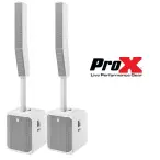 Electro-Voice EVOLVE 70 White Pair with ProX Flight Case | 4,000W Column PA System | White Finish + ATA Transport Case