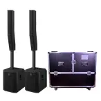 Electro-Voice EVOLVE 90 Pair with ProX Flight Case | 4,000W Column PA System | Includes ATA Case for Transport
