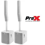 Electro-Voice EVOLVE 90 White Pair with ProX Flight Case | 4,000W Column PA System | White Finish + ATA Case for Transport