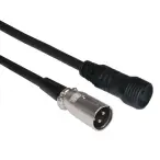Eternal Lighting 3-pin Male DMX to IP65 Female DMX adapter cable (4ft)