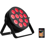 Event Lighting PAR12X12L | 12x12W RGBWAU LED Par | Compact Indoor Wash with IR Remote