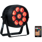 Event Lighting PAR9X12BH-IP | 9 x 12W RGBWAU LEDs | IP65 Battery PAR with Wireless DMX