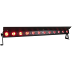 Event Lighting PIXBAR12H | 12x12W RGBWAU LED Pixel Bar | True1 Power with Barndoor