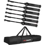 Gator GFW-MIC-6PACKBG | 6-Pack Tripod Boom Mic Stands with Carrying Bag