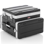 Gator GRC-STUDIO4GO-W | 4U Rack Case with Laptop Compartment | ATA Molded Case with Wheels