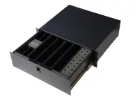 Gator GRW-DRWWRLSS | 2U Wireless Microphone Drawer | Lockable 14.2in Rack Drawer with Foam Insert