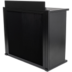 Headliner HL30080 | Black Portable DJ Booth | Trifold Frame with Black and White Scrims