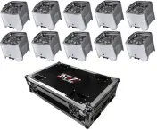 JMaz Mad Par Hex 6XS (Chrome) Package - 10pc w/ Charging Case