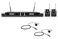 LD Systems U505 BPL 2 - Wireless Microphone System with 2 x Bodypack and 2 x Lavalier Microphone