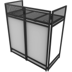 Odyssey DJBOOTH40 | Portable 41" Wide Folding DJ Booth with Black Frame