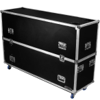 Odyssey FZ2FSM75W | Dual 75″ Flat Screen Monitor Case with Casters