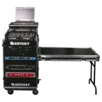 Odyssey FZGS1116WDLX | 11U Slanted + 16U Vertical Rack | Glide Laptop Platform & Side Table