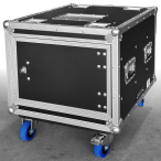 Odyssey OPSR08UW | 8U Slam Rack with Casters | Shock-Mount Frame and Slide-In Doors