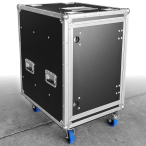 Odyssey OPSR16UW | 16U Slam Rack with Casters | Shock-Mount Frame and Slide-In Doors