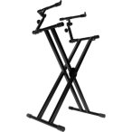 OnStage KS7292 | Double-X Stand with Second Tier | 320 lb Capacity with ERGO-LOK Adjustment