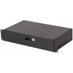 On-Stage RDLS2000 | 2U Locking Rack Drawer | Shallow Steel Storage for Rack Gear