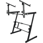 OnStage KS7365EJ | Two-Tier Keyboard Stand | 400 lb Main Tier with Adjustable Height