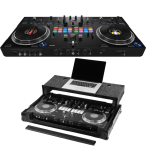 Pioneer DJ DDJ-REV7 with Odyssey Case | Motorized 2-Channel Scratch DJ Controller | Wheeled Case with Laptop Platform