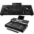 Pioneer DJ XDJ-AZ with Odyssey Case | 4-Deck All-In-One DJ System | Wheeled Case with Laptop Platform