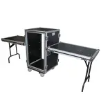 ProX T-16RSPWDT | 16U Shockproof Amp Rack Case with Side Tables