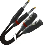 ProX XC-DSXF05 | 5' Dual 1/4" TRS-M to Dual XLR3-F