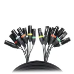 ProX XC-8XLR10 | 10ft 8 Channel XLR Snake | Color Coded Balanced Connections
