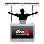 ProX XF-MESAMEDIATRUSSPKG | DJ Workstation with TV Mount, Truss, White & Black Scrims