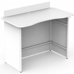 ProX XFH-MOVEWH | White Humpter Folding DJ Booth | 1-Minute Setup, 154 lb Capacity