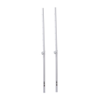 ProX XPOLARISWHX2POLES | Pair of White M20 Speaker Poles | Adjustable Height with Carry Bag