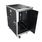 ProX XS-18USLAM24 | 18U 24" Deep Vertical Rack with Shock Mount, Sliding Doors & Casters