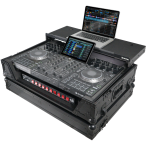 ProX XS-PRIME4MK2WLTBL LED | Case for Denon PRIME 4 G2 / PRIME 4 MK2 | Laptop Shelf, 1U Rack & Wheels