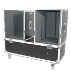 ProX XS-QSCKC12X2W | ATA Flight Case for 2x QSC KC12 | Holds Speakers and Subwoofers with Casters