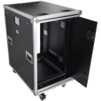 ProX XS SLAM18U24 | 18U Rack with 24in Rail Depth | Shock Mount Case with Sliding Doors