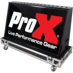 ProX XS-TV55FMW | 55 Inch LED TV Flight Case | Floor Monitor Road Case with 4 Inch Wheels