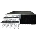 ProX XSF-Skirt16 | 16-Inch Black Stage Skirt for StageX Portable Stages