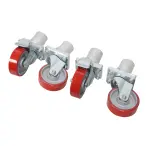 ProX XSQ-10W | 10in Rolling Stage Legs with Casters | StageQ Locking Mobility Set of 4