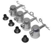 ProX XT-CP101P | Half Coupler Conical Connectors for Base Plates | 4-Pack with Pins and Safety Clips