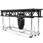 ProX XTH-MLT3KIT10FTFD | 10ft Pre-Rig Truss + Folding Dolly | Open-Bottom LED Video Rigging System