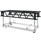 ProX XTH-MLT3KIT8FTFD | 8ft Pre-Rig Truss + Folding Dolly | Open-Bottom LED Video Rigging System