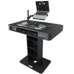 ProX XZF-DJCT BL | Control Tower DJ Podium for Pioneer DDJ-REV7, XDJ-XZ, FLX10, RANE Four - Black