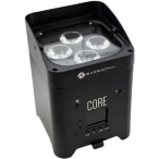 Rasha RP-HXCOR-BLK | 4x18W RGBAW+UV Battery Uplight | Wi-Fi App & 2.4GHz Wireless DMX