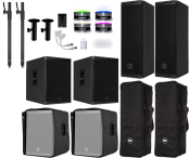 RCF EVOX 14 Pack | 2x NXL 14A, 2x Sub 15AX, Covers, Poles & Lighting Package