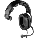 RTS HR-1 A5M | Single-Muff Intercom Headset with 21 dB Noise Reduction & Dynamic Boom Mic (5-Pin XLR Male)