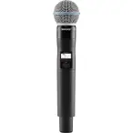 Shure QLXD2/B58A J50A (572-608 & 614-616 MHz) | Beta 58A Digital Handheld Mic | 330ft Range & AES Encryption